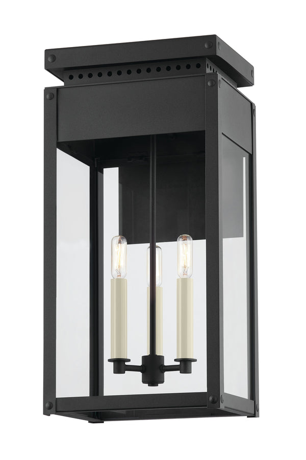 Lighting - Wall Sconce Braydan 3 Light Exterior Wall Sconce // Textured Black 