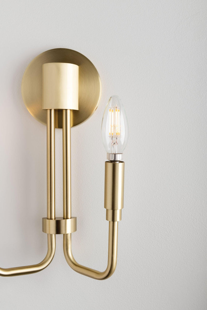 Lighting - Wall Sconce Brigitte 2 Light Wall Sconce // Aged Brass 