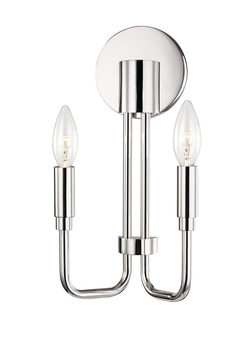 Lighting - Wall Sconce Brigitte 2 Light Wall Sconce // Polished Nickel 