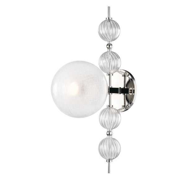 Lighting - Wall Sconce Calypso 1 Light Wall Sconce // Polished Nickel 