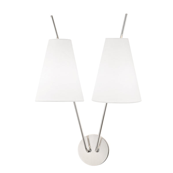 Lighting - Wall Sconce Campagna 2 Light Wall Sconce // Polished Nickel 