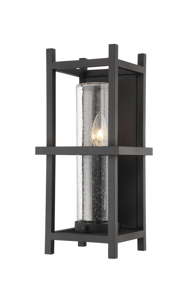 Lighting - Wall Sconce Carlo 1 Light Small Exterior Wall Sconce // Textured Black 