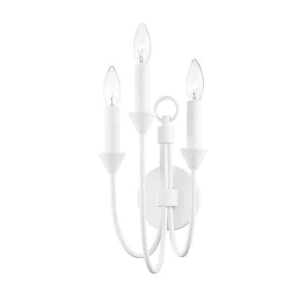 Lighting - Wall Sconce Cate 3 Light Wall Sconce // Gesso White 