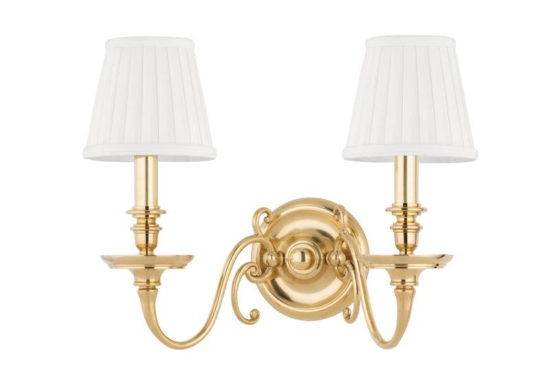 Lighting - Wall Sconce Charleston 2 Light Wall Sconce // Aged Brass 