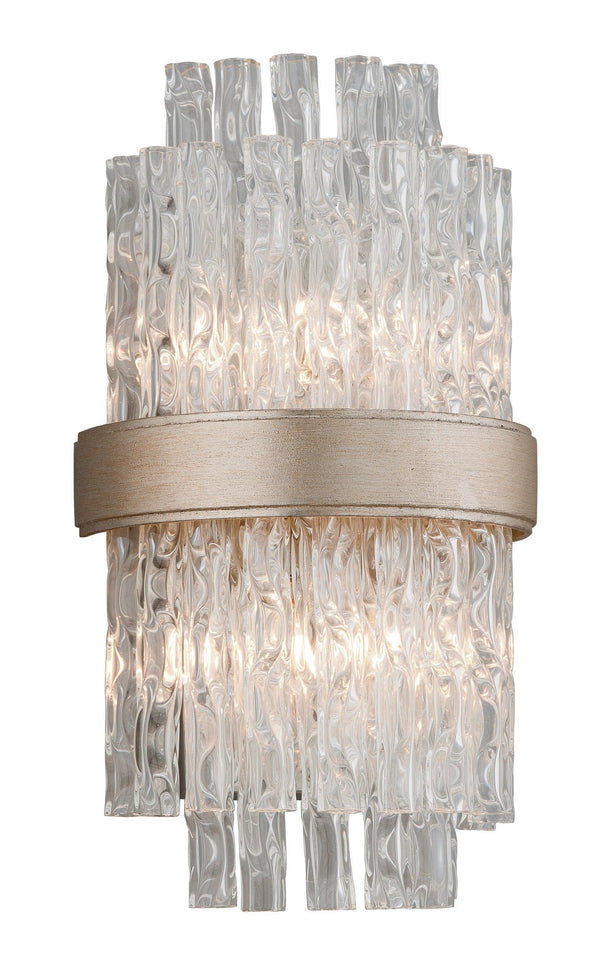 Lighting - Wall Sconce Chime 2lt Wall Sconce // Silver Leaf Polished Stainless 