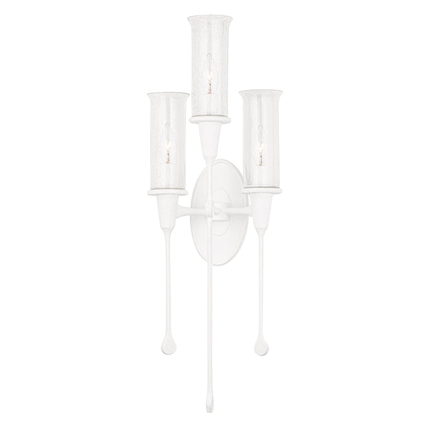 Lighting - Wall Sconce Chisel 3 Light Wall Sconce // White Plaster 