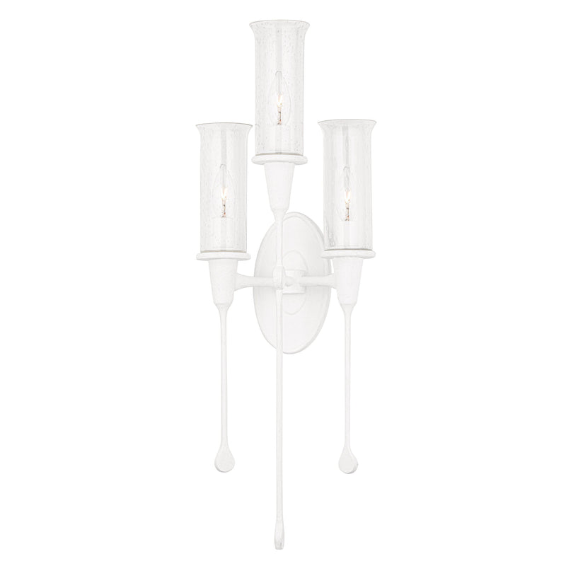 Lighting - Wall Sconce Chisel 3 Light Wall Sconce // White Plaster 