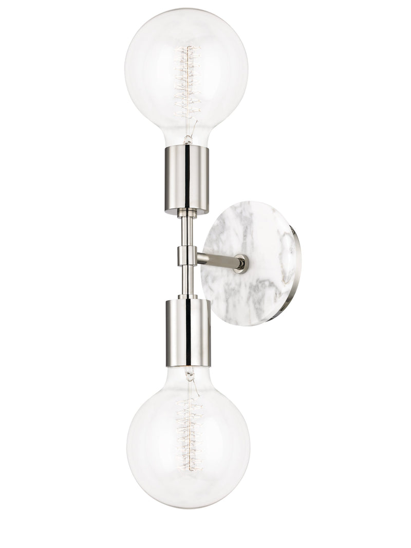 Lighting - Wall Sconce Chloe 2 Light Wall Sconce // Polished Nickel 