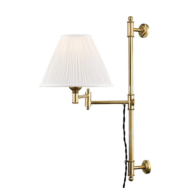 Lighting - Wall Sconce Classic No.1 1 Light Adjustable Wall Sconce // Aged Brass 