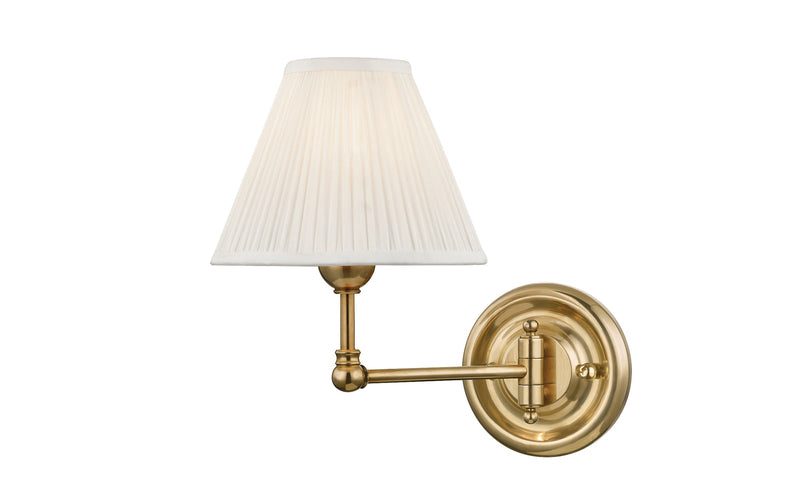 Lighting - Wall Sconce Classic No.1 1 Light Wall Sconce // Aged Brass // Small 