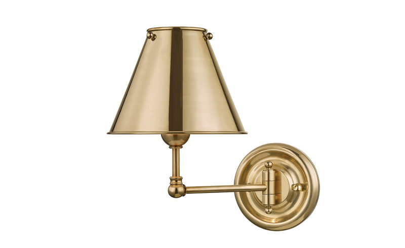 Lighting - Wall Sconce Classic No.1 1 Light Wall Sconce // Aged Brass // Small 