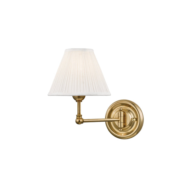 Lighting - Wall Sconce Classic No.1 1 Light Wall Sconce // Aged Brass // Small 