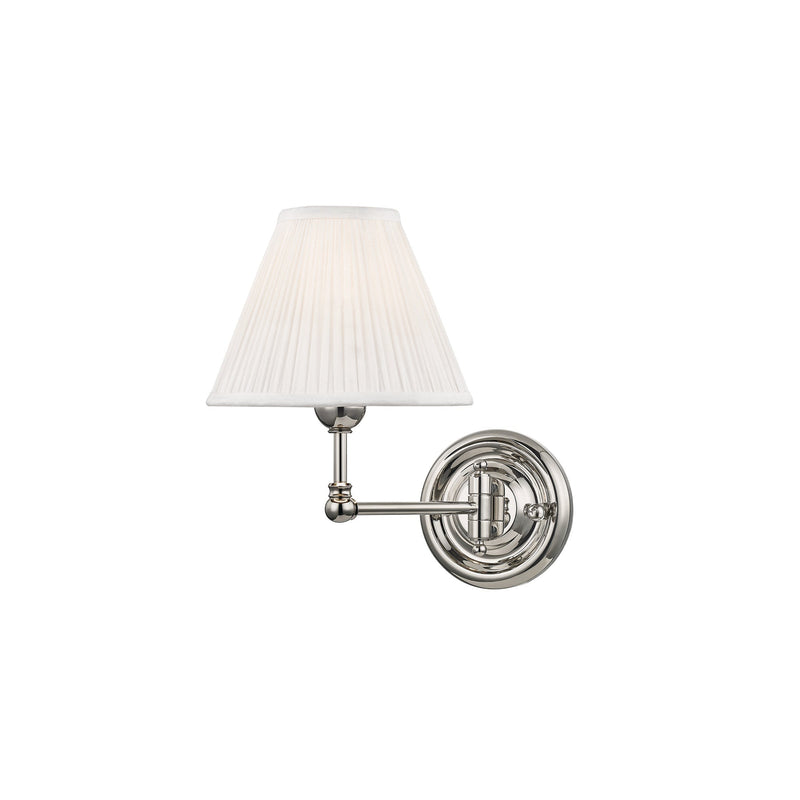 Lighting - Wall Sconce Classic No.1 1 Light Wall Sconce // Polished Nickel // Small 