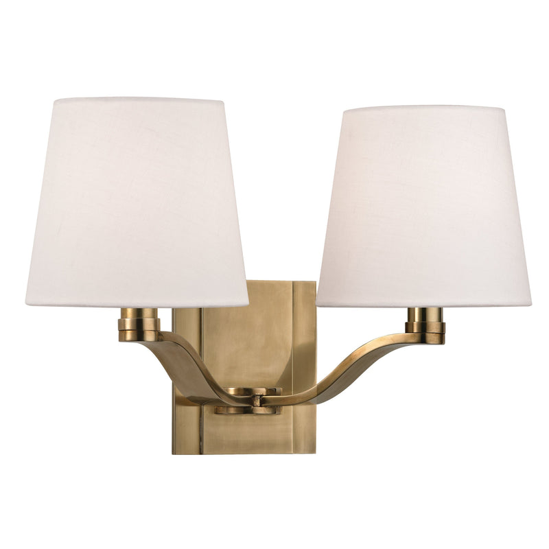 Lighting - Wall Sconce Clayton 2 Light Wall Sconce // Aged Brass 