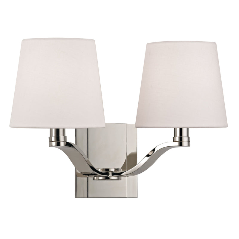 Lighting - Wall Sconce Clayton 2 Light Wall Sconce // Polished Nickel 