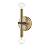 Lighting - Wall Sconce Colette 2 Light Wall Sconce // Aged Brass & Black 