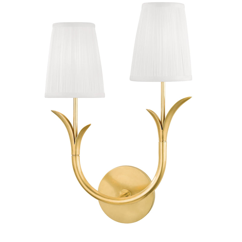 Lighting - Wall Sconce Deering 2 Light Left Wall Sconce // Aged Brass 