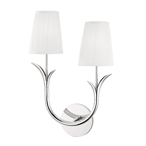 Lighting - Wall Sconce Deering 2 Light Right Wall Sconce // Polished Nickel 