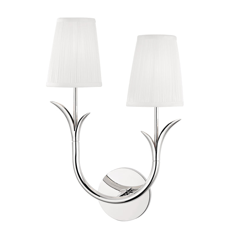 Lighting - Wall Sconce Deering 2 Light Right Wall Sconce // Polished Nickel 