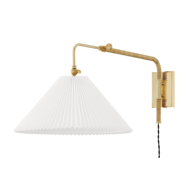 Lighting - Wall Sconce Dorset 1 Light Plug In Wall Sconce // Aged Brass 