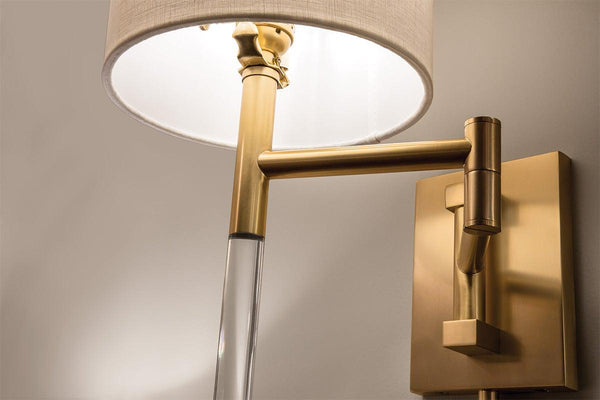 Lighting - Wall Sconce Englewood 1 Light Wall Sconce With Plug // Aged Brass 