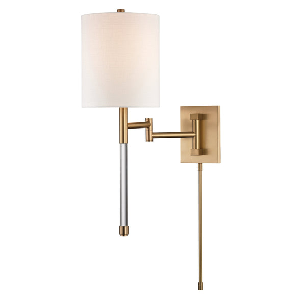 Lighting - Wall Sconce Englewood 1 Light Wall Sconce With Plug // Aged Brass 