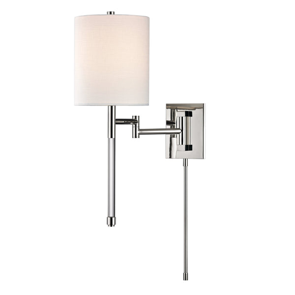 Lighting - Wall Sconce Englewood 1 Light Wall Sconce With Plug // Polished Nickel 