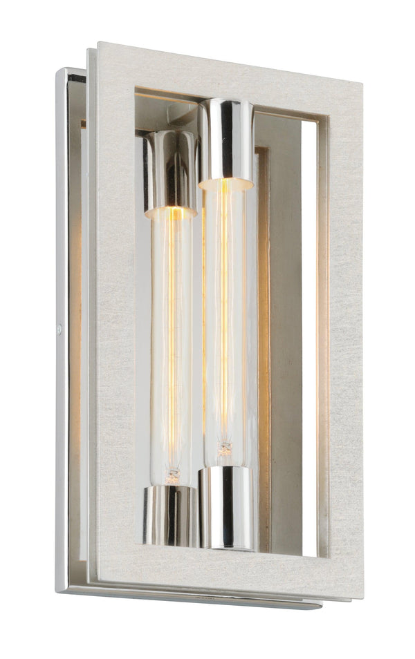 Lighting - Wall Sconce Enigma 1lt Wall Sconce // Silver Leaf W Stainless Acc 