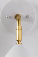 Lighting - Wall Sconce Gia 1 Light Wall Sconce // Aged Brass & Soft Off White 