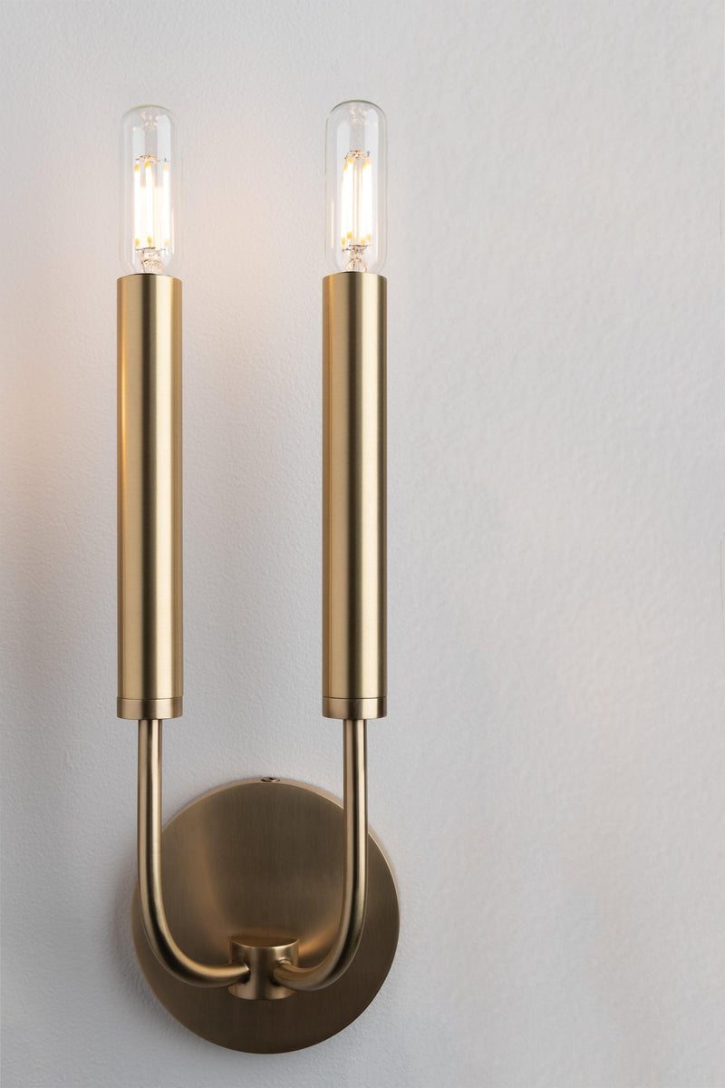 Lighting - Wall Sconce Gideon 2 Light Wall Sconce // Aged Brass 