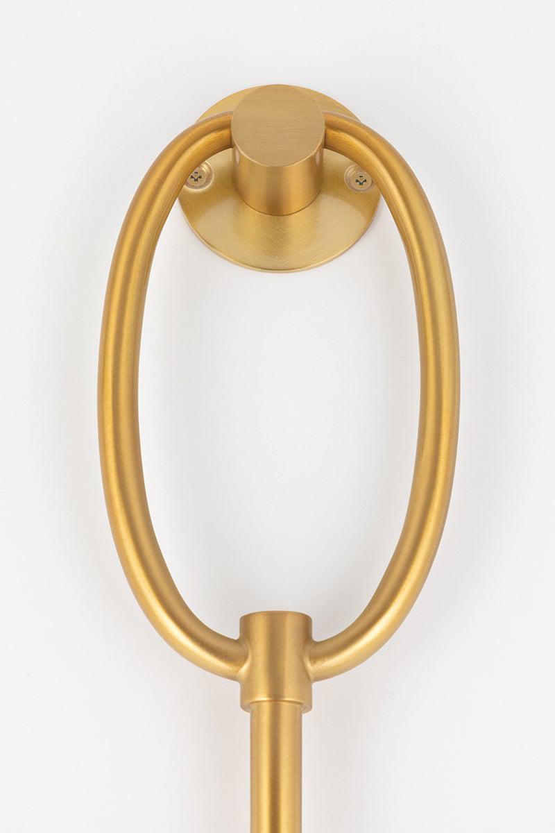 Lighting - Wall Sconce Gina 1 Light Wall Sconce with Plug // Aged Brass 