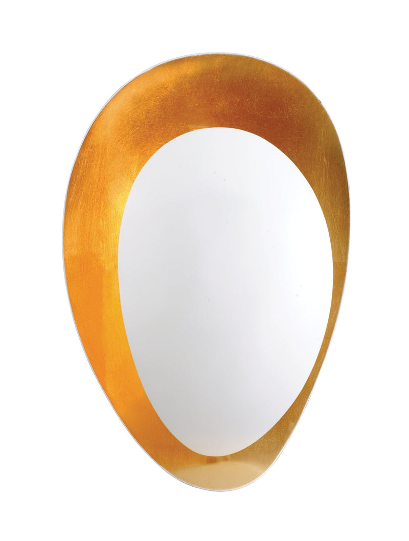 Lighting - Wall Sconce Ginger 1lt Wall Sconce // White and Gold Leaf 