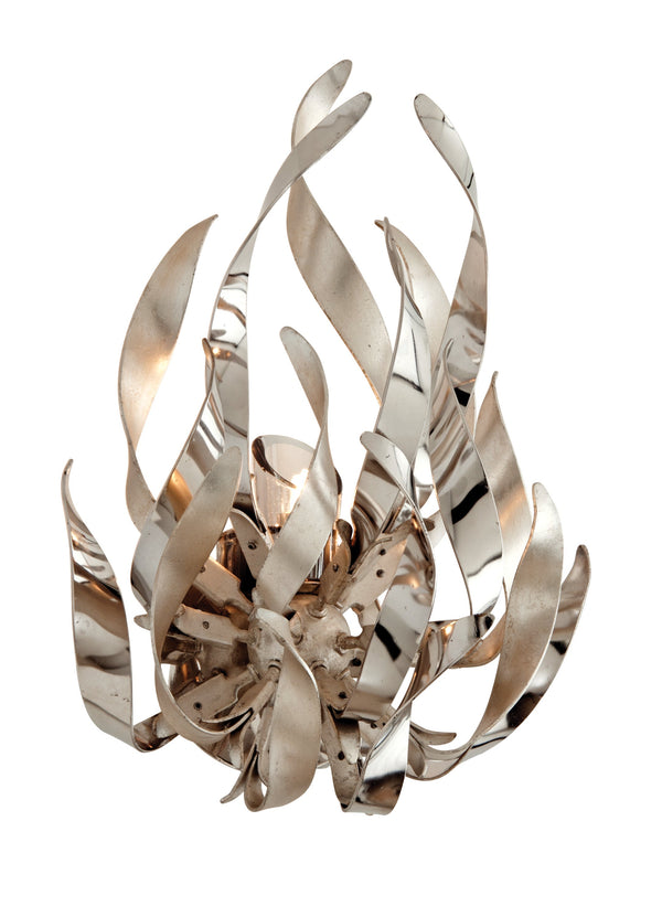 Lighting - Wall Sconce Graffiti 1lt Wall Sconce // Silver Leaf Polished Stainless 