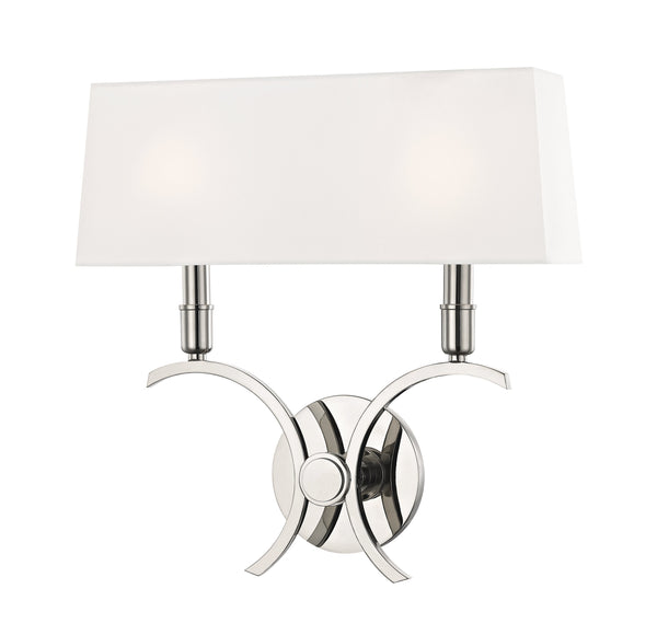 Lighting - Wall Sconce Gwen 2 Light Large Wall Sconce // Polished Nickel 