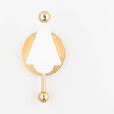 Lighting - Wall Sconce Hikari 1 Light Wall Sconce // Aged Brass & Soft White 