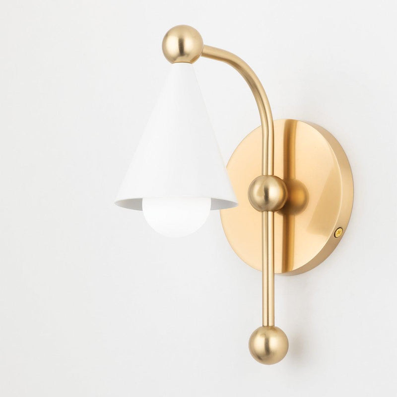 Lighting - Wall Sconce Hikari 1 Light Wall Sconce // Aged Brass & Soft White 