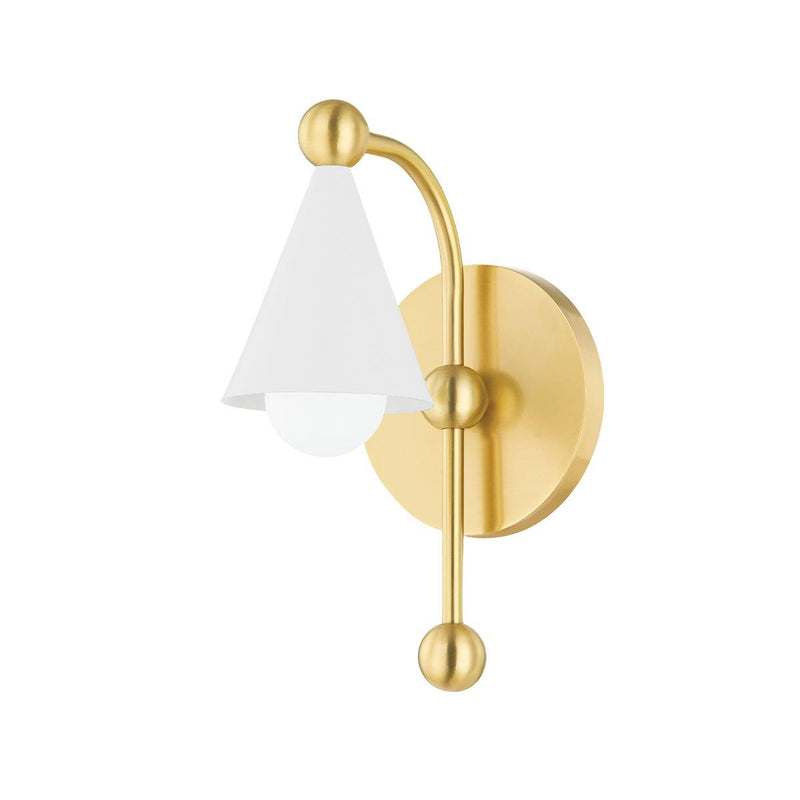 Lighting - Wall Sconce Hikari 1 Light Wall Sconce // Aged Brass & Soft White 