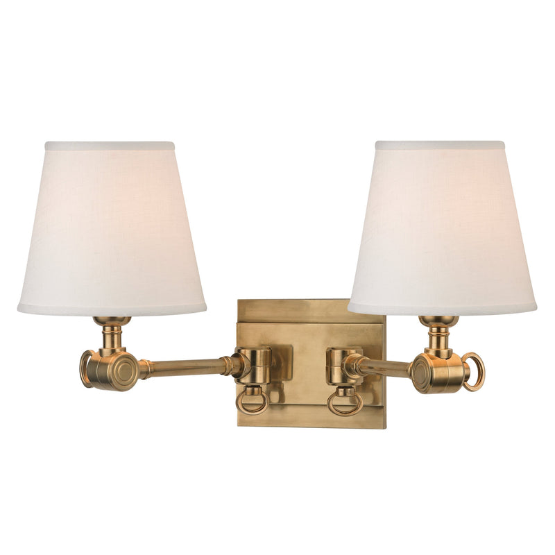 Lighting - Wall Sconce Hillsdale 2 Light Wall Sconce // Aged Brass 