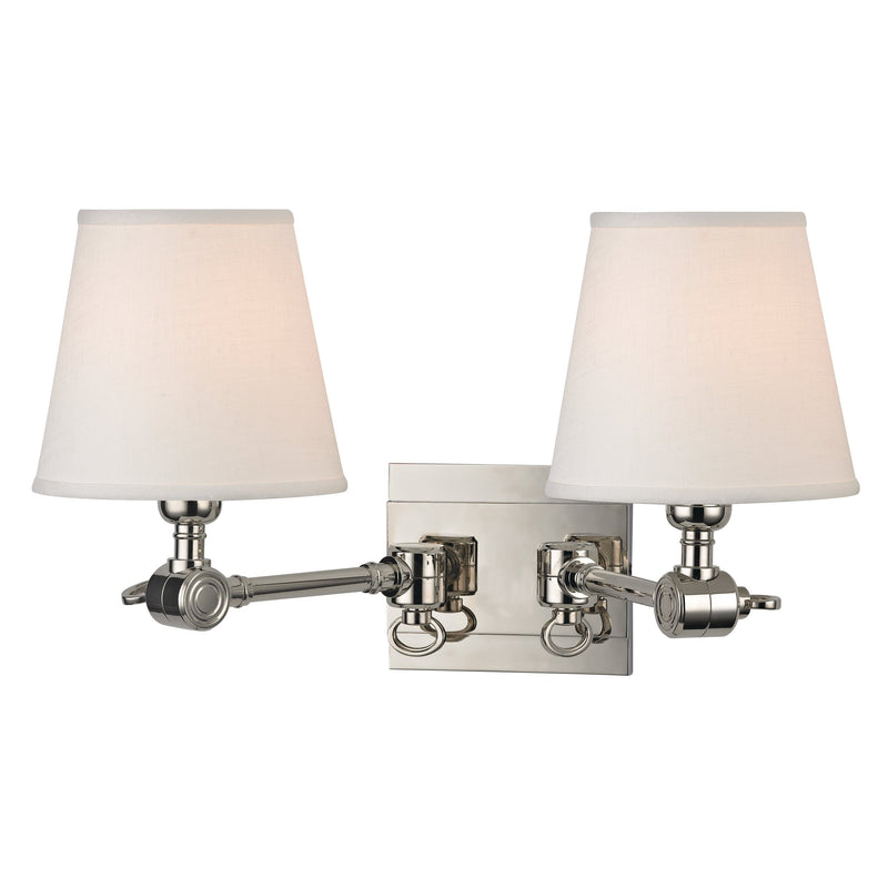 Lighting - Wall Sconce Hillsdale 2 Light Wall Sconce // Polished Nickel 