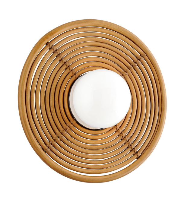 Lighting - Wall Sconce Hula Hoop 1lt Wall Sconce // Natural Rattan Stainless Steel 