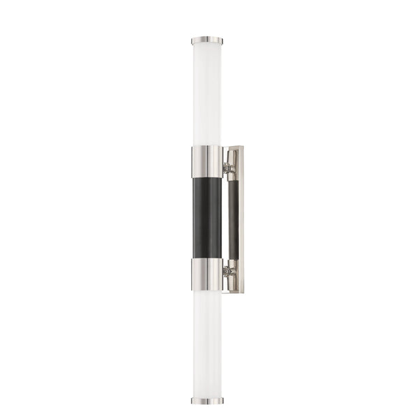 Lighting - Wall Sconce Huntington 2 Light Wall Sconce // Polished Nickel & Black 