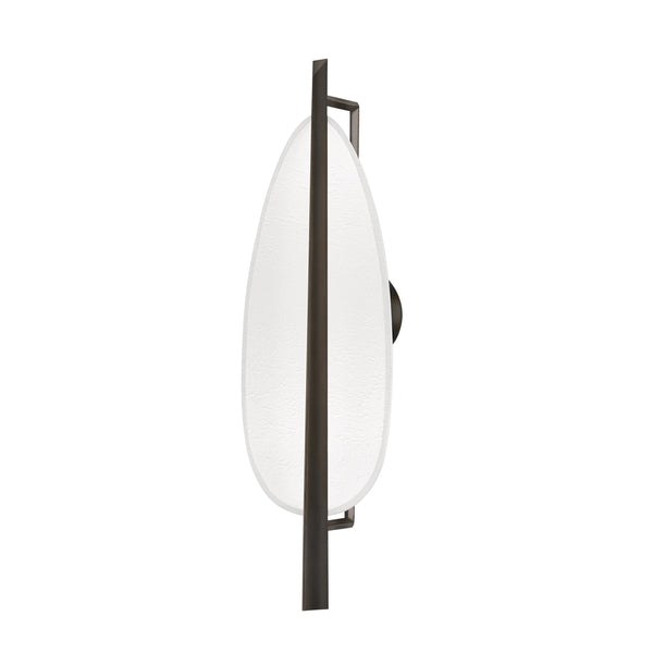 Lighting - Wall Sconce Ithaca Led Wall Sconce // Black Nickel & White Plaster 