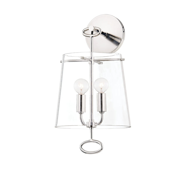 Lighting - Wall Sconce James 2 Light Wall Sconce // Polished Nickel 