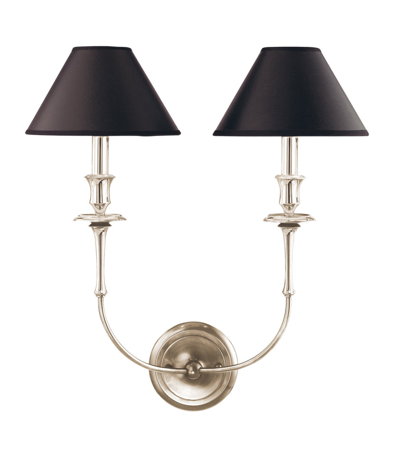 Lighting - Wall Sconce Jasper 2 Light Wall Sconce // Polished Nickel 