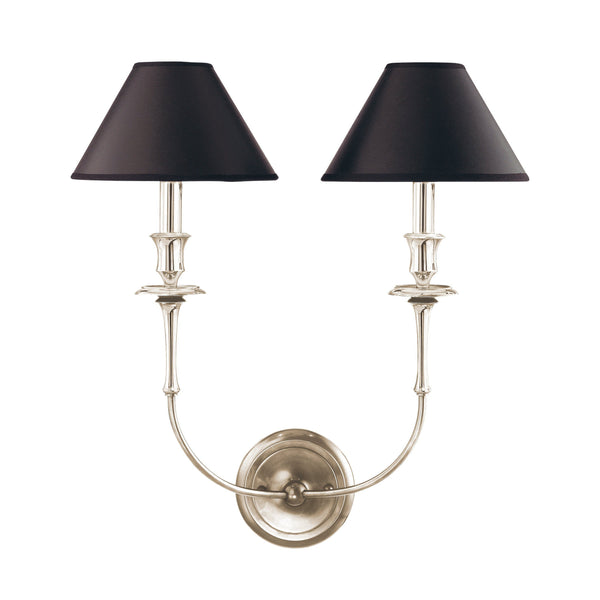 Lighting - Wall Sconce Jasper 2 Light Wall Sconce // Polished Nickel 