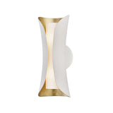 Lighting - Wall Sconce Josie 2 Light Wall Sconce // Gold Leaf & White 