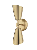 Lighting - Wall Sconce Kai 2 Light Wall Sconce // Aged Brass 