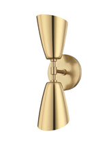 Lighting - Wall Sconce Kai 2 Light Wall Sconce // Aged Brass 