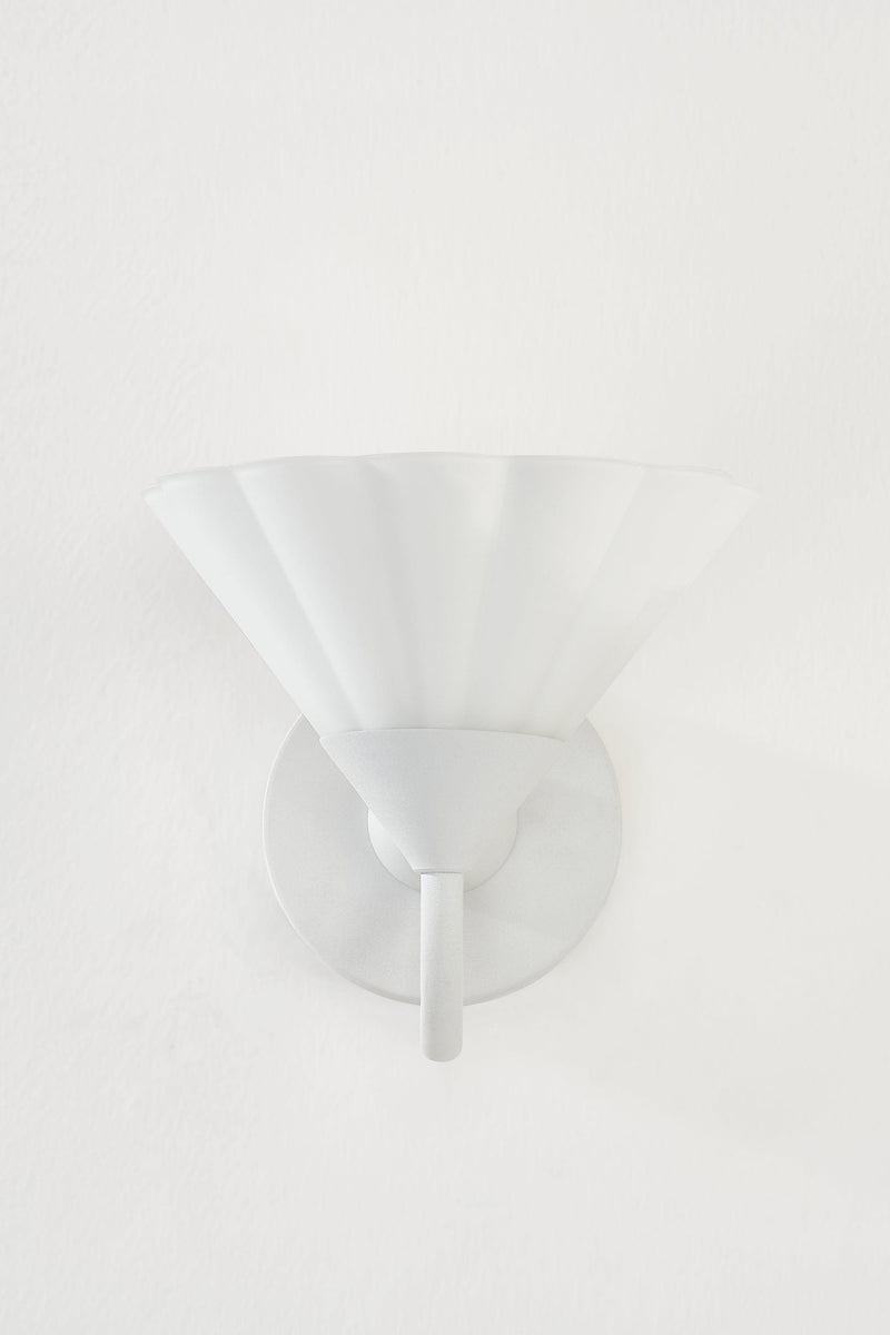 Lighting - Wall Sconce Kelsey 1 Light Wall Sconce // Textured White 