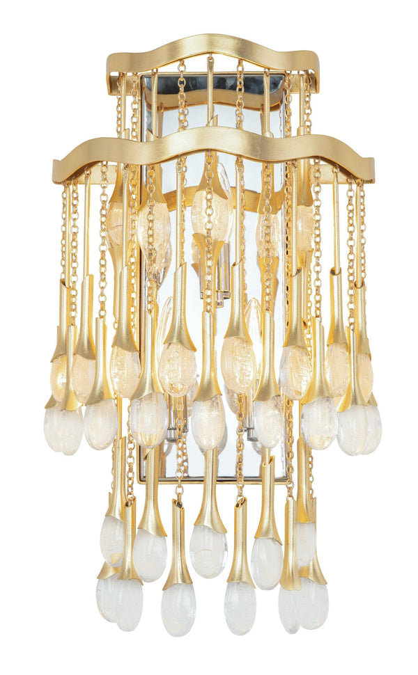 Lighting - Wall Sconce Kiara 3 Light Wall Sconce // Gold Leaf 